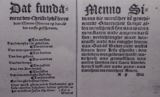 The 1539 edition of Menno's Foundation-Book