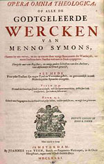 Title page of Menno's Opera Omnia